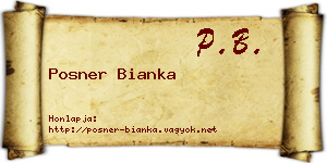 Posner Bianka névjegykártya