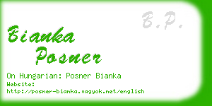 bianka posner business card